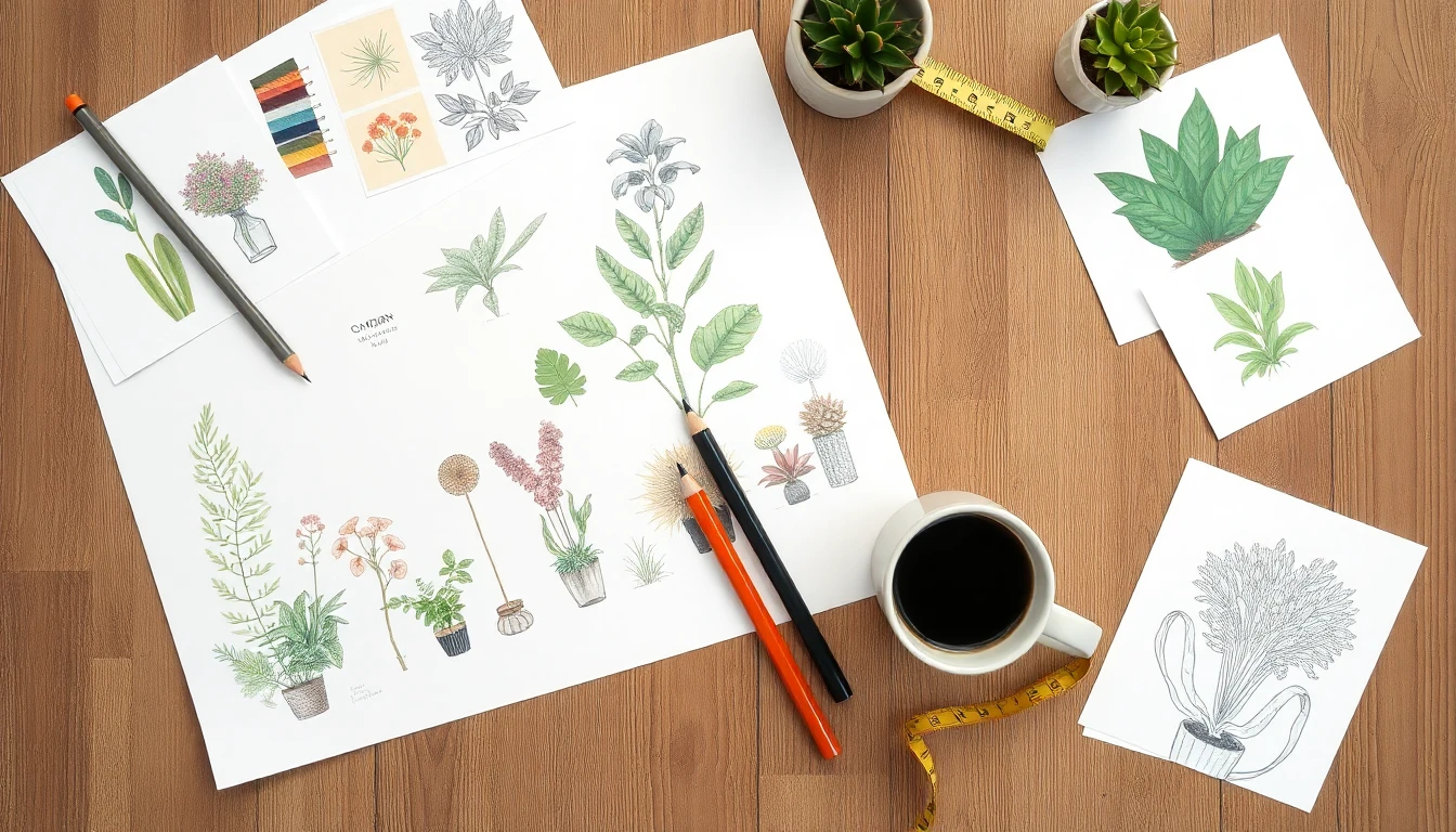 Design process flatlay